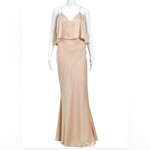Shona Joy Long Formal Slip Dress (Wedding / Event / Bridal / Etc)